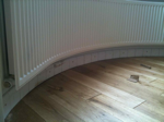 Solid oak with curved skirting